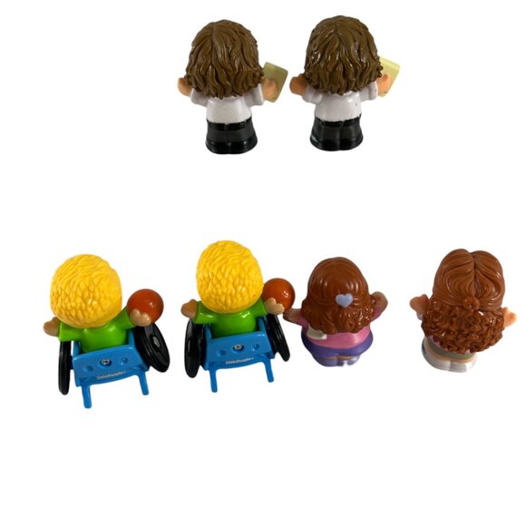 Mattel Little People Lot of 6 The Office Pam Jim Wheelchair Mother - Picture 6 of 12